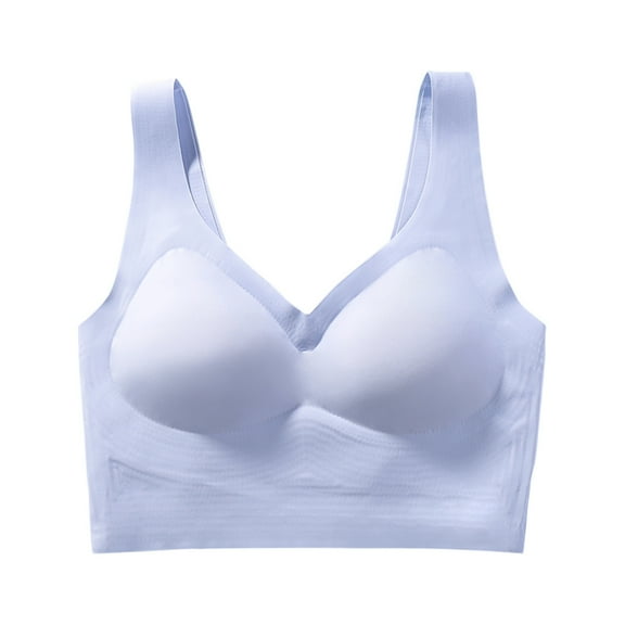 IROINNID Women's Bras T-Shirt Solid Ladies Traceless Comfortable One-Piece No Steel Ring Vest Sports Gathering Underwear