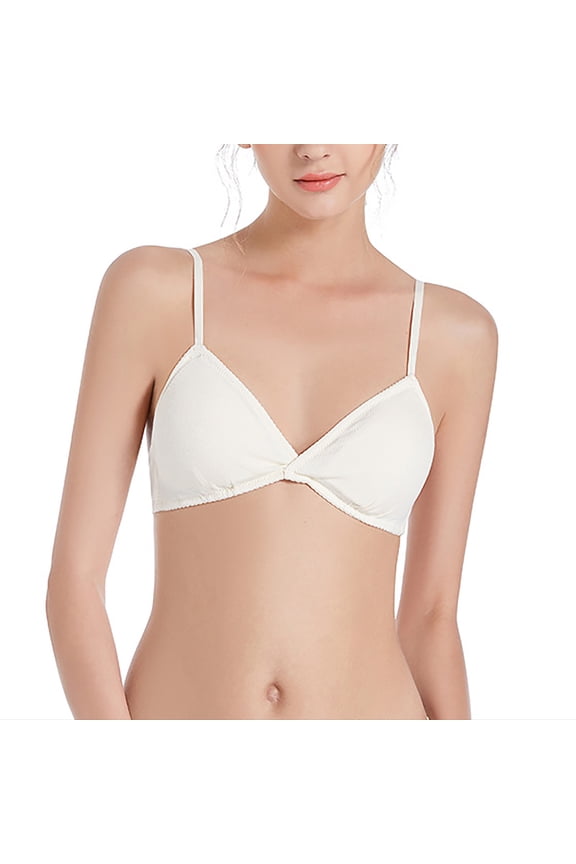 Women's Bras Triangle Bralette Solid Rimless Thin Cup Girl Leisure Lace Underwear