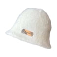 thumbnail image 1 of IROINNID Women's Bucket Hat Cozy Plush Winter Warm Windproof Fisherman Cap Outdoor Daily Wear,White, 1 of 5