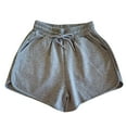 thumbnail image 1 of IROINNID Women's Casual Drawstring Wide Leg Solid Shorts With Pocket, 1 of 3