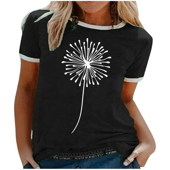 IROINNID Women's Casual Short Sleeve Graphic Printed Loose Summer T-Shirts