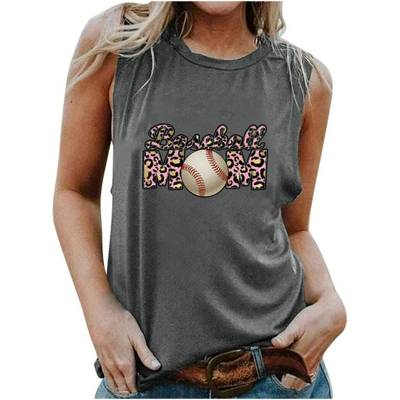 IROINNID Women's Casual Summer Vest Sleeveless Top Round-Neck Pullover Printing Loose Tops Spring Saving