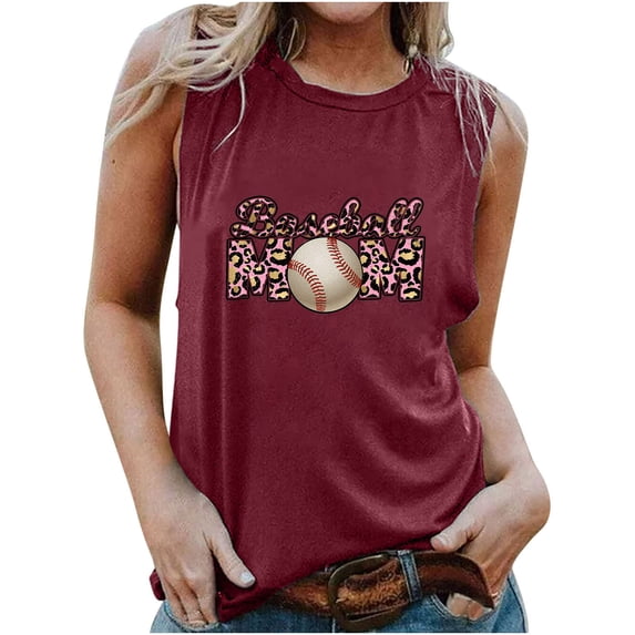 IROINNID Women's Casual Summer Vest Sleeveless Top Round-Neck Pullover Printing Loose Tops