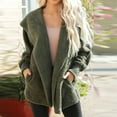 thumbnail image 1 of IROINNID Women's Comfy Short Coat Solid Color Open Front Long Sleeve Outwear ppp, Green, 1 of 8