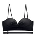 thumbnail image 1 of IROINNID Women's Convertible Bras Solid Front Buckle Thin Non-Slip Upper Support Big Chest Show Small Invisible Wedding Party Special Glossy Underwear, 1 of 4
