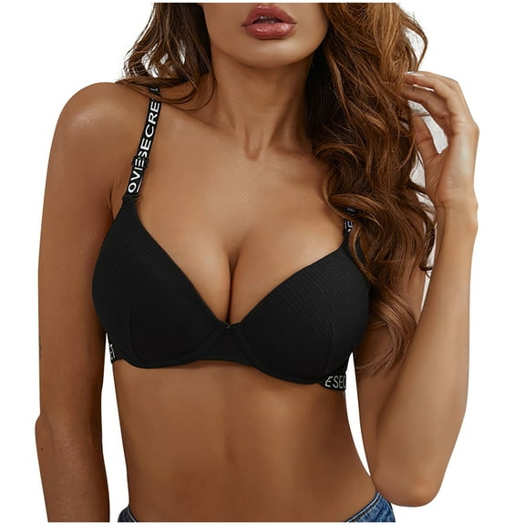 IROINNID Women's Demi Cup Bras Solid Lace Beauty Back Strap Wrap Plus Size Underwear Everyday Underwear