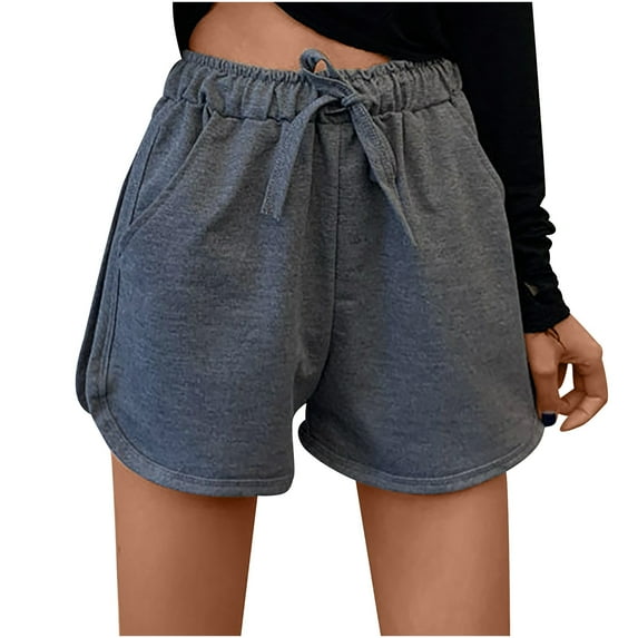 IROINNID Women's Drawstring Casual High Waist Loose Shorts With Pocket