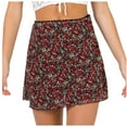 thumbnail image 1 of IROINNID Women's Fashion High Waist Slim Sexy Casual A-Line Short Empire Waist Mini Print Skirt, 1 of 7