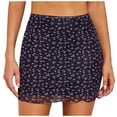 thumbnail image 1 of IROINNID Women's Fashion High Waist Slim Casual A-Line Short Empire Waist Mini Print Skirt, 1 of 7