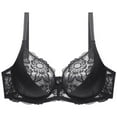 thumbnail image 1 of IROINNID Women's Full Coverage Bras Solid Ladies Traceless Comfortable No Steel Ring Lace Breathable Gathering Underwear, 1 of 3
