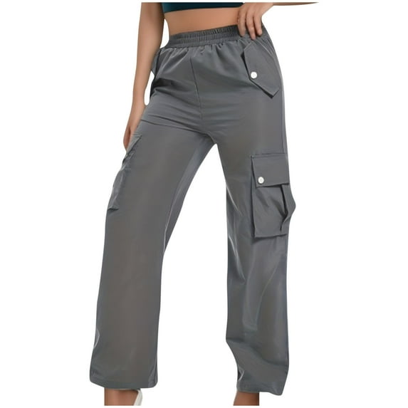 IROINNID Women's Hiking Casual Pants Quick Dry Lightweight Water Resistant Elastic Waist Cargo Pants for All Seasons