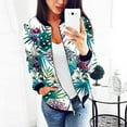 thumbnail image 1 of IROINNID Women's Leisure Short Jacket Graphic Prints Jacket Long Sleeve Outwear, Green, 1 of 5