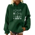 thumbnail image 1 of IROINNID Women's Long Sleeve Hoodie Mid-Length Print Casual Pocket Shirt Pullover Sweatshirts, Green, 1 of 5