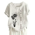 thumbnail image 1 of IROINNID Women's Loose T-Shirt Summer Casual Round Neck Short Sleeve Printing Shirt Tops Spring Saving Sale, 1 of 3