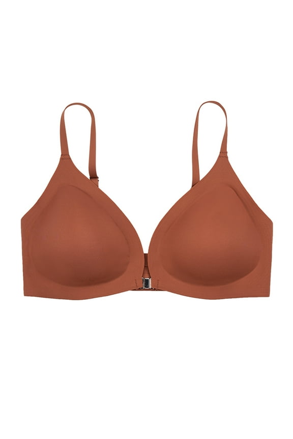 Women's Oh So Light Wireless T-Shirt Lace Bra with ComfortFlex Fit and Comfort Foam, Front Opening Buckle Bra