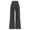thumbnail image 1 of IROINNID Women's Pants Relaxed Solid Color Casual Fashionable High-Waist Loose Wide Leg Button Zipper Hole Jean, 1 of 9