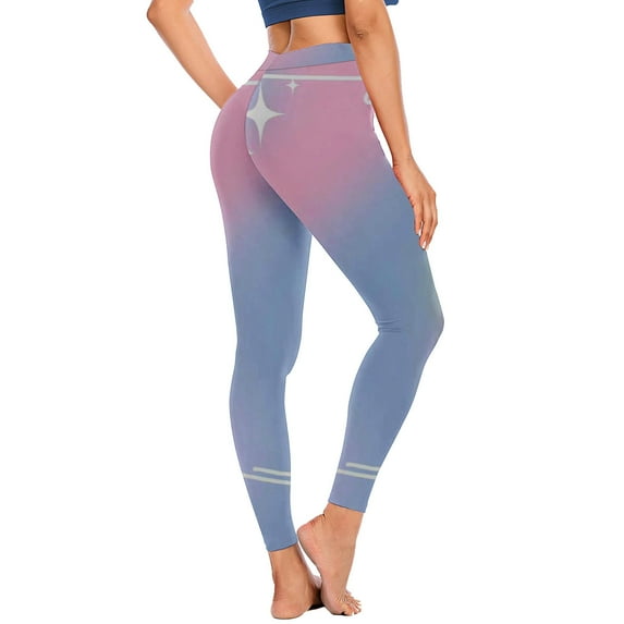 IROINNID Women's Pants Skinny Print Fashion Casual Butterfly Gradient High Waist Wide Leg Trousers Long Pants Legging