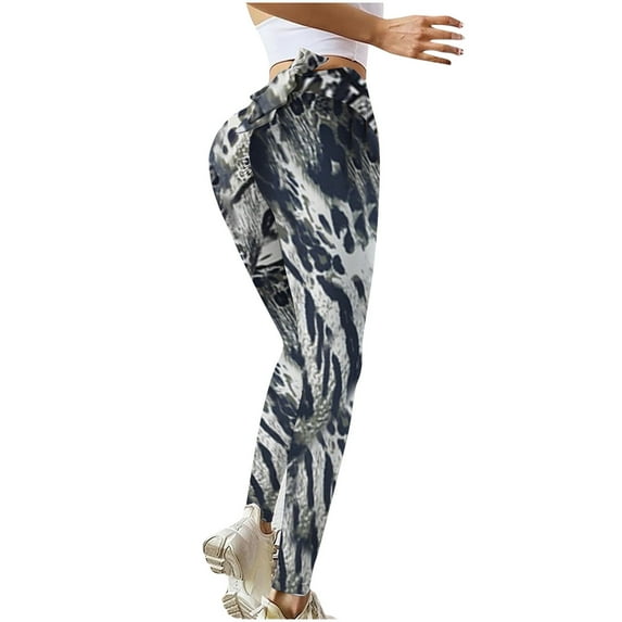 IROINNID Women's Pants Skinny Print Fashion High Waist Fitness Yoga Pants Legging
