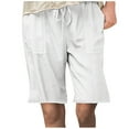 thumbnail image 1 of IROINNID Women's Plus Size Solid Drawstring Casual Shorts With Pocket, 1 of 4