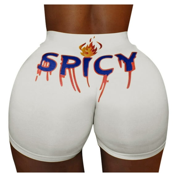 IROINNID Women's Printed Clubwear Casual Stretch Hip Lifting Shorts