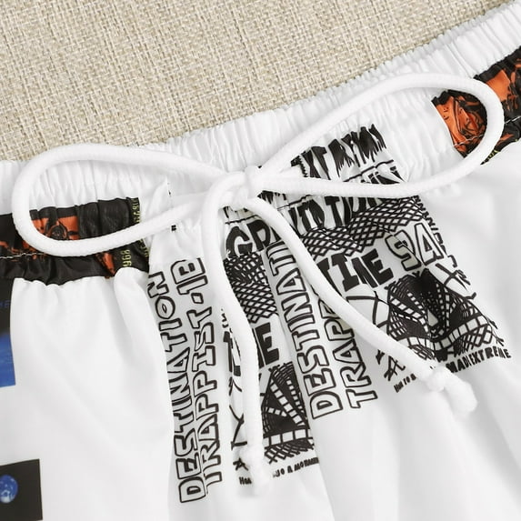 IROINNID Women's Printed Drawstring Workout Sport Casual Beach Shorts