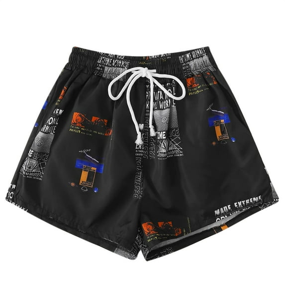 IROINNID Women's Printed Drawstring Workout Sport Casual Beach Shorts