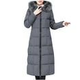 IROINNID Women's Puffer Coat Solid Color Long Sleeve Warm Comfortable