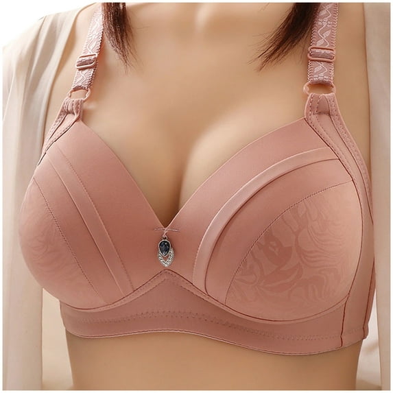 IROINNID Women's Push-Up Bras Solid Large Size Breathable Gathered Underwear Non-Steel Daily Underwear