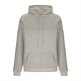 thumbnail image 1 of IROINNID Women's Rhinestone Hooded Sweatshirt Long Sleeve Top Casual Blouse Pullover Comfortable Soft Daily Wear Tops for Women Fashion Streetwear(Gray,2XL), 1 of 2
