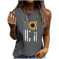 thumbnail image 1 of IROINNID Women's Round Neckline T-Shirt Sleeveless 4th Of July Summer Casual Loose Tops America Independence Day, 1 of 5