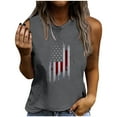 thumbnail image 1 of IROINNID Women's Round Neckline T-Shirt Sleeveless 4th Of July Summer Casual Loose Tops Independence Day, 1 of 5