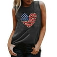 thumbnail image 1 of IROINNID Women's Round Neckline Tank Sleeveless 4th Of July Fashion Flag Tops Shirts Tops America Independence Day, 1 of 4