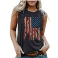 thumbnail image 1 of IROINNID Women's Round Neckline Tank Sleeveless 4th Of July Flag Tops Shirts Tops, 1 of 3