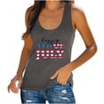 thumbnail image 1 of IROINNID Women's Round Neckline Tank Sleeveless Casual America Flag Casual Tops Blouse Tops Women Tops 4th Of July, 1 of 5