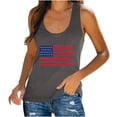 thumbnail image 1 of IROINNID Women's Round Neckline Tank Sleeveless Casual America Flag Casual Tops Blouse Tops Women Tops USA July 4th, 1 of 5
