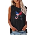 thumbnail image 1 of IROINNID Women's Round Neckline Tank Sleeveless Fashion Comfortable Casual Top Blouse Tops Women Tops 4th Of July, 1 of 5