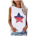thumbnail image 1 of IROINNID Women's Round Neckline Tank Sleeveless Print 4th Of July Tops Independence Day, 1 of 4
