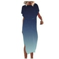 thumbnail image 1 of IROINNID Women's Shift Dress Loose Long Beach Dress Prints Drop Waist Dress, 1 of 5