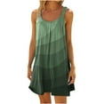 thumbnail image 1 of IROINNID Women's Shift Dress Plus Size Comfy Round-Neck Loose Dress Prints Drop Waist Dress, 1 of 4