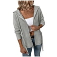 thumbnail image 1 of IROINNID Women's Short Cardigan Jacket Long Sleeve Solid Color Casual Pockets Casual Coat Cardigan, Gray, 1 of 6