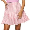thumbnail image 1 of IROINNID Women's Skirt Casual Fashion Plaid Skirt High Waist Loose A-Line Temperamental Sweet Skirt Mid Comfort Waist Mid Print Skirt, 1 of 3