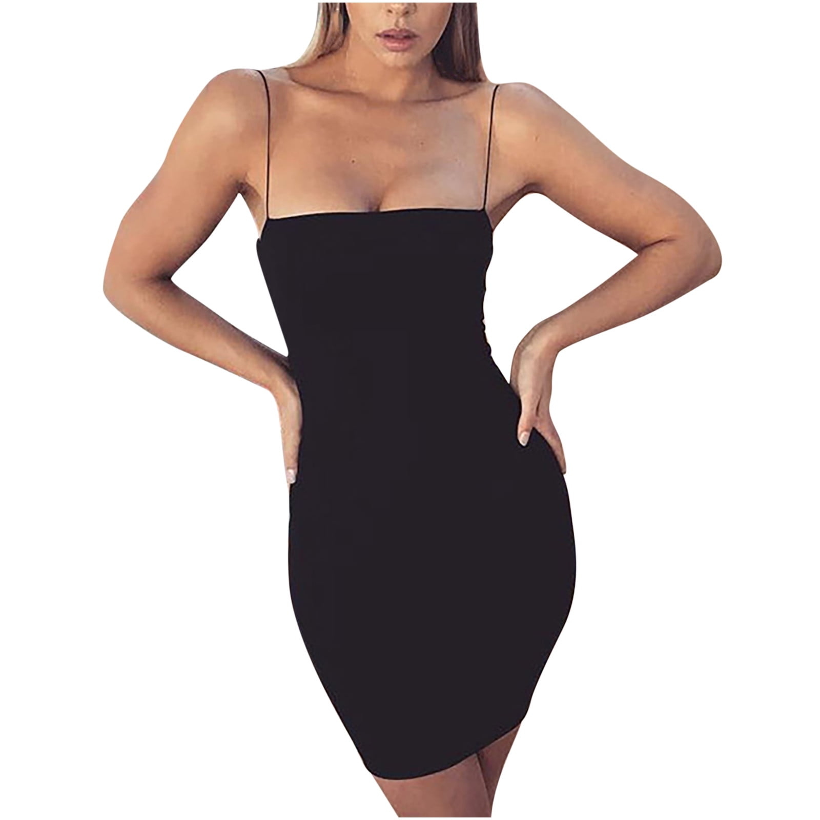 Ladies black bodycon hot sale dress
