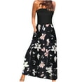thumbnail image 1 of IROINNID Women's Sleeveless Empire Dress Off-The-Shoulder Casual Loose Breast Wrap Floor-Length Dress Strapless Print Dress, 1 of 5