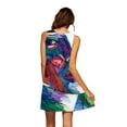 thumbnail image 1 of IROINNID Women's Sleeveless Prints Sundress Fashion Casual Summer Loose Dress Round Neckline Short Dress, 1 of 5