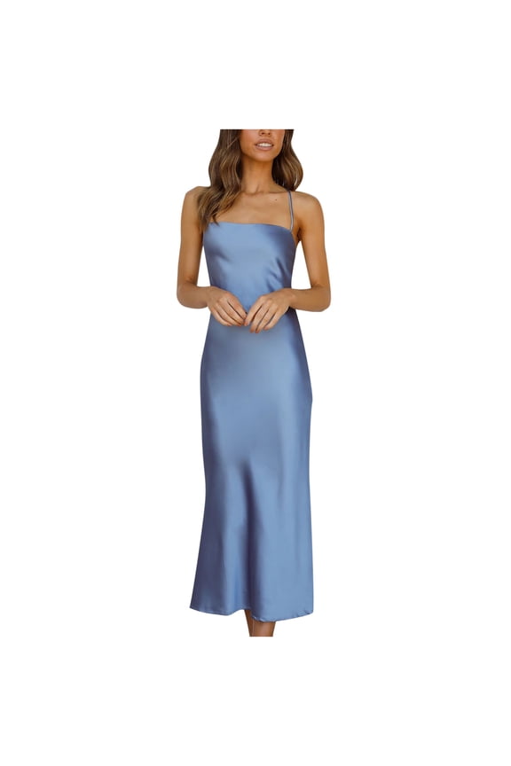 Women's Sleeveless Sheath Dress Fashion Strapless Backless Camis Long Dresses Off-The-Shoulder Ankle-Length Women Dress