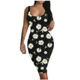 thumbnail image 1 of IROINNID Women's Sleeveless Sheath Dress Square Neck Fashion Dress Basic Club Dress Prints Dress, 1 of 7