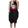 thumbnail image 1 of IROINNID Women's Sleeveless Shift Dress Round Neckline Plus Size Casual Loose Pocket Dress Strapless Print Dress, 1 of 4