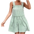 thumbnail image 1 of IROINNID Women's Sleeveless Sundress Fashion Summer Casual Striped Camis Vest Mini Dress Square Neck Short Women Dress, 1 of 8