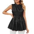 thumbnail image 1 of IROINNID Women's Solid Color Comfortable Loose Sleeveless Casual Cut-out Lace Dress Spring, 1 of 2