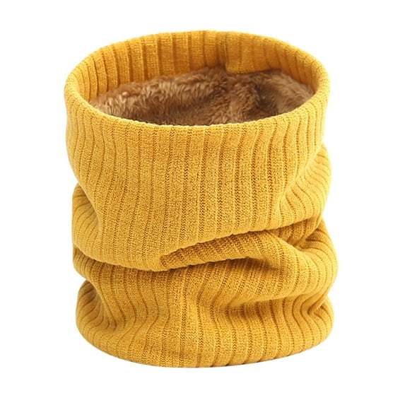 IROINNID Women's Solid Winter Keep Warm Neck Gaiter Knitting Scarves Neck Warmers Elastic Scarf,Yellow